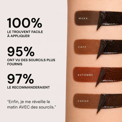 Les 4 teintes : Moka, Café, Automne, Cacao